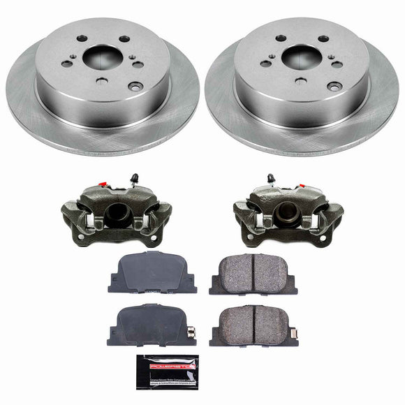 PowerStop OE Stock Replacement Low-Dust Ceramic Brake Pad, Rotor and Caliper Kit
