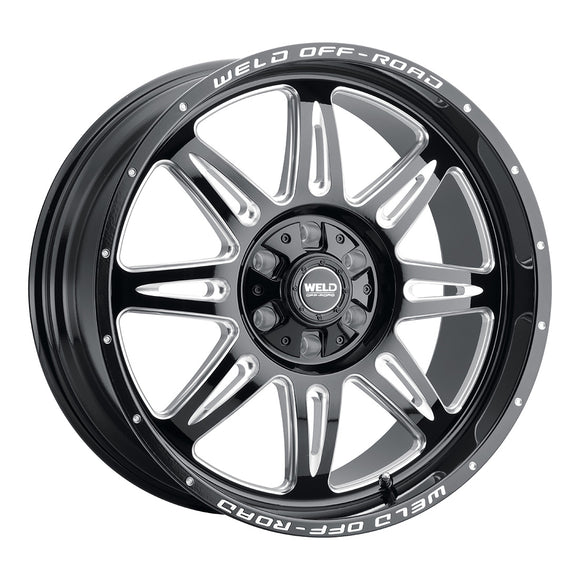 22x12 WELD Off-Road Cheyenne Black Milled 6x135 6x139.7 ET-44 CB106.1 Wheel Rim