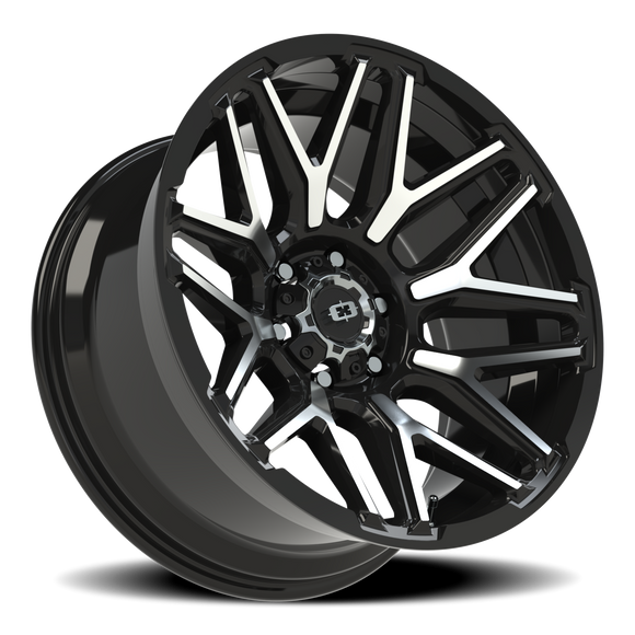 20X10 Vision 305 Rekluse Gloss Black Machined Face 6x139.7 6x5.5 ET-25 CB106.2