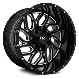 22x10 Hardrock Destroyer Gloss Black Milled 8x165.1 ET-25 wheel/rim