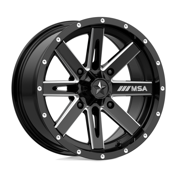 15X7 MSA Offroad Boxer Gloss Black Milled 4x110 M41-05710