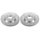 PowerStop Evolution Drilled Slotted Rotors Pair Rear For Volvo S60