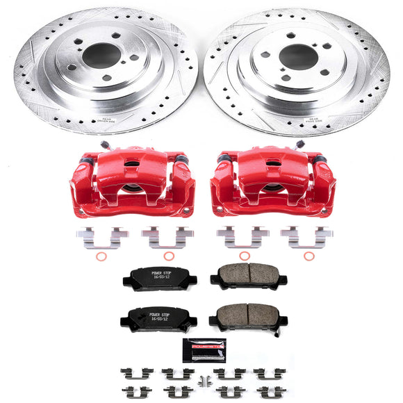 PowerStop Z23 Daily Driver Carbon-Fiber Ceramic Pads Drilled & Slotted Rotor & C