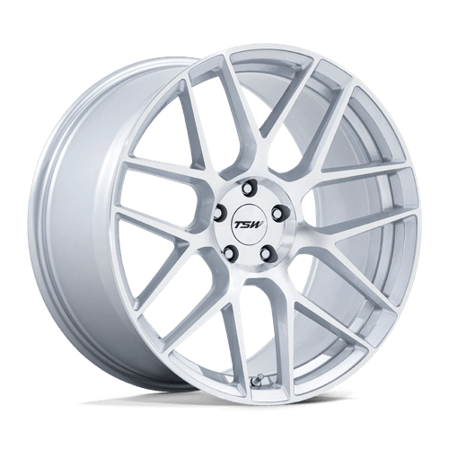 18X8.5 TSW TW002 Lasarthe Gloss Silver Machined 5x120 ET35 Wheel Rim