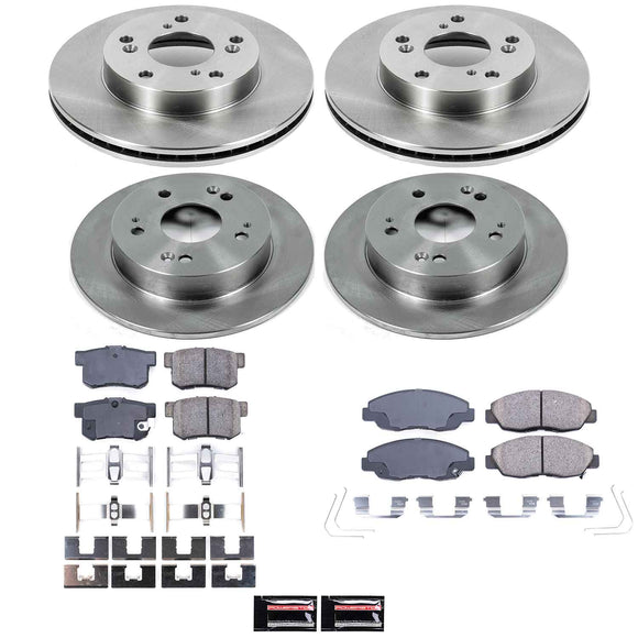 PowerStop OE Stock Replacement Low-Dust Ceramic Brake Pad and Rotor Kit