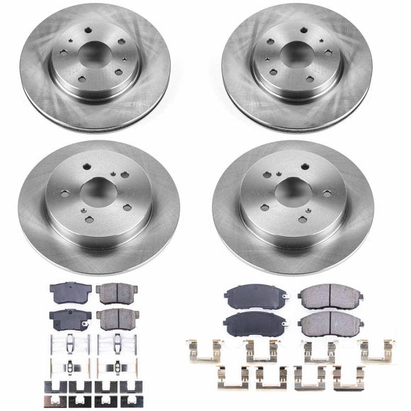 PowerStop OE Stock Replacement Low-Dust Ceramic Brake Pad and Rotor Kit