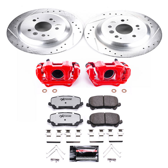 PowerStop Z36 Truck and SUV Ceramic Brake Pad, Drilled & Slotted Rotor, and Cali
