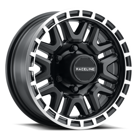 16x6 Raceline 953BM Black / Machined 6x139.7 6x5.5 ET0 Wheel Rim