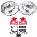 PowerStop Z26 Street Performance Ceramic Brake Pad, Drilled Slotted Rotor, and C