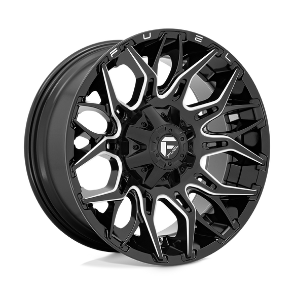 22x12 Fuel Off-Road D769 Twitch Gloss Black Milled 6x135 ET-44 CB106.1 Wheel Rim