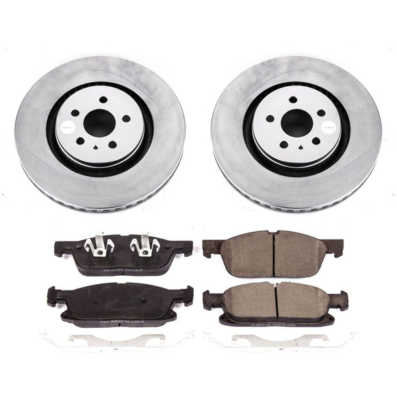 PowerStop Genuine Geomet Coated Rotor and Low-Dust Ceramic Brake Pad Kit