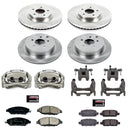 PowerStop OE Stock Replacement Low-Dust Ceramic Brake Pad, Rotor and Caliper Kit
