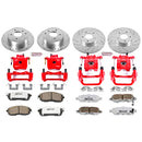 PowerStop Z26 Street Performance Ceramic Brake Pad, Drilled Slotted Rotor, and C