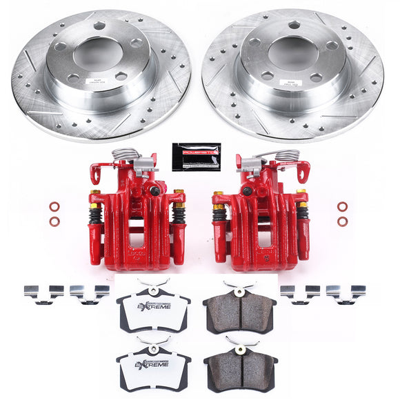 PowerStop Z26 Street Performance Ceramic Brake Pad, Drilled Slotted Rotor, and C