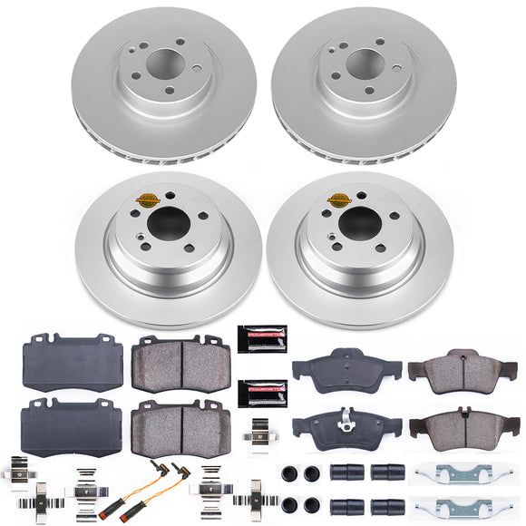PowerStop Genuine Geomet Coated Rotor and Carbon-Fiber Ceramic Brake Pad Kit