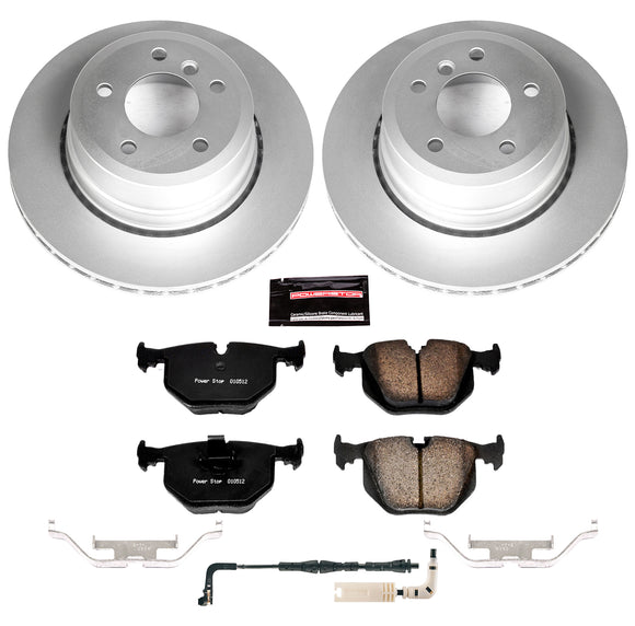 PowerStop Genuine Geomet Coated Rotor and Carbon-Fiber Ceramic Brake Pad Kit
