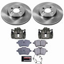 PowerStop OE Stock Replacement Low-Dust Ceramic Brake Pad, Rotor and Caliper Kit