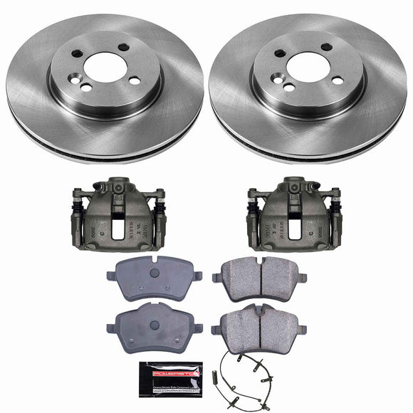 PowerStop OE Stock Replacement Low-Dust Ceramic Brake Pad, Rotor and Caliper Kit