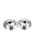 PowerStop Evolution Drilled Slotted Rotors Pair Rear For Subaru Legacy