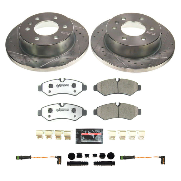 PowerStop Z36 Carbon-Fiber Ceramic Brake Pad with Drilled and Slotted Rotor Kit