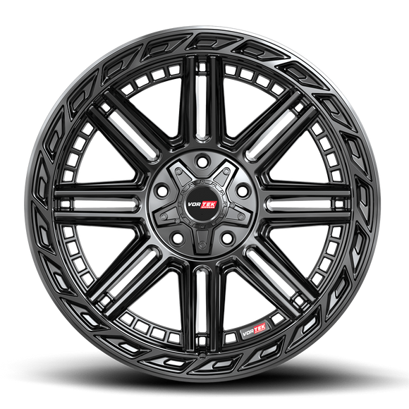 20x9 Vortek VRP-501 Turbo Gloss Black 5x139.7 ET18 CB110.3 Wheel Rim
