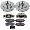 PowerStop OE Stock Replacement Low-Dust Ceramic Brake Pad, Rotor and Caliper Kit