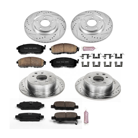 PowerStop Z23 Daily Driver Carbon-Fiber Ceramic Brake Pad and Drilled & Slotted