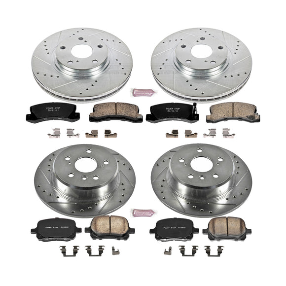 PowerStop Z23 Daily Driver Carbon-Fiber Ceramic Brake Pad and Drilled & Slotted