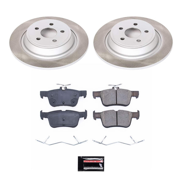 PowerStop Semi-Coated Rotor and Low-Dust Ceramic Brake Pad Kit