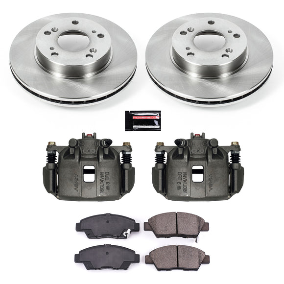 PowerStop OE Stock Replacement Low-Dust Ceramic Brake Pad, Rotor and Caliper Kit