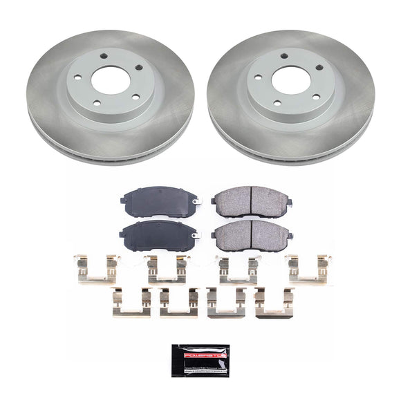 PowerStop Semi-Coated Rotor and Low-Dust Ceramic Brake Pad Kit