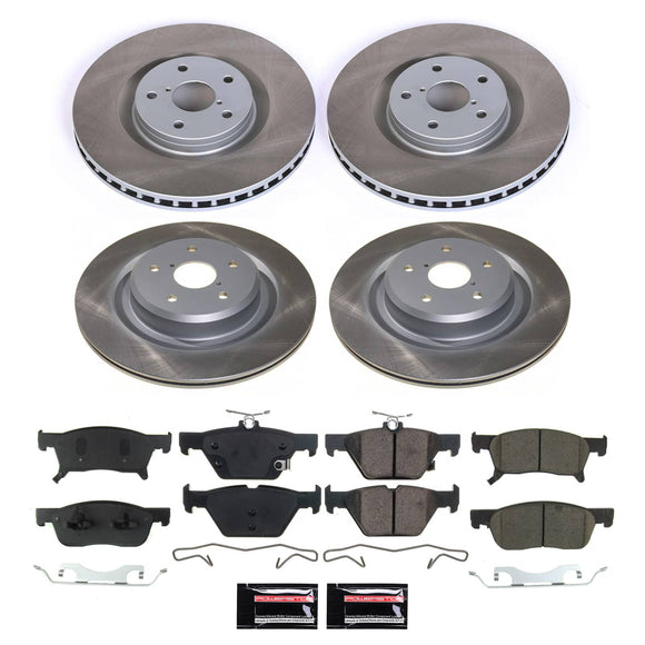 PowerStop Semi-Coated Rotor and Low-Dust Ceramic Brake Pad Kit