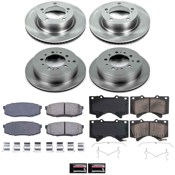 PowerStop OE Stock Replacement Low-Dust Ceramic Brake Pad and Rotor Kit