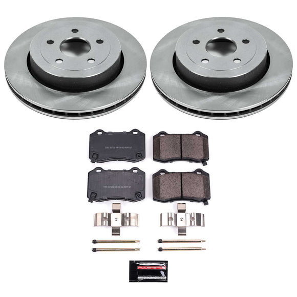 PowerStop OE Stock Replacement Low-Dust Ceramic Brake Pad and Rotor Kit