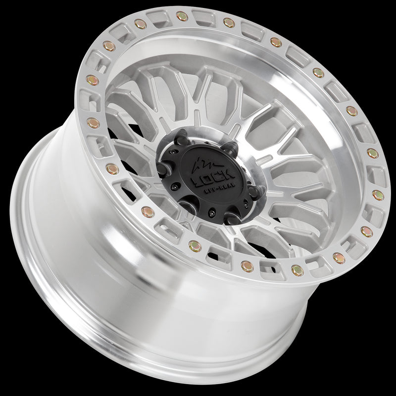 17x9 Lock Off-Road Combat Maching With Clear Coat 6x139.7 ET-12 Wheel Rim