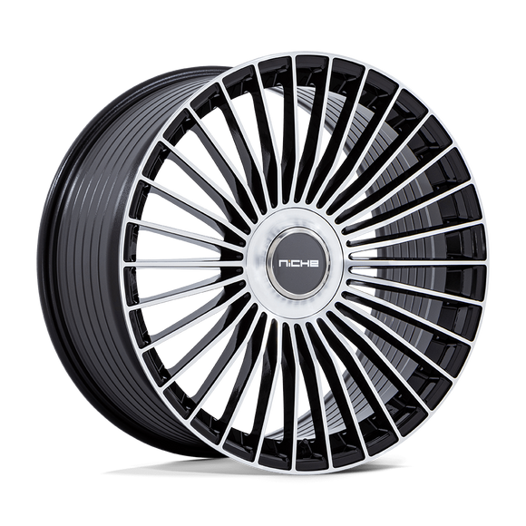 24X10 Niche NC282 Serene Gloss Black W/ Machined Face 5x130 ET20 Wheel Rim
