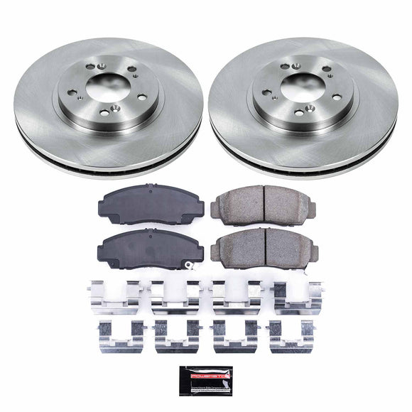 PowerStop OE Stock Replacement Low-Dust Ceramic Brake Pad and Rotor Kit