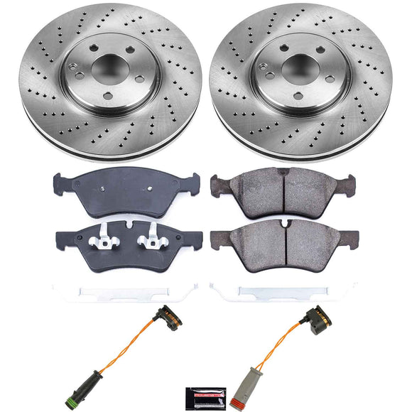 PowerStop OE Stock Replacement Low-Dust Ceramic Brake Pad and Rotor Kit