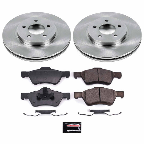 PowerStop OE Stock Replacement Low-Dust Ceramic Brake Pad and Rotor Kit