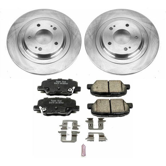 PowerStop OE Stock Replacement Low-Dust Ceramic Brake Pad and Rotor Kit