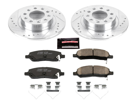 PowerStop Z23 Daily Driver Carbon-Fiber Ceramic Brake Pad and Drilled & Slotted