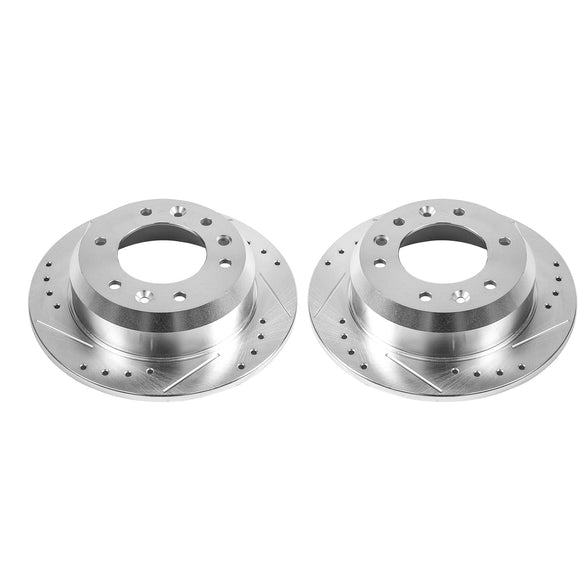 PowerStop Evolution Drilled Slotted Rotors Pair Rear For Kia Sedona