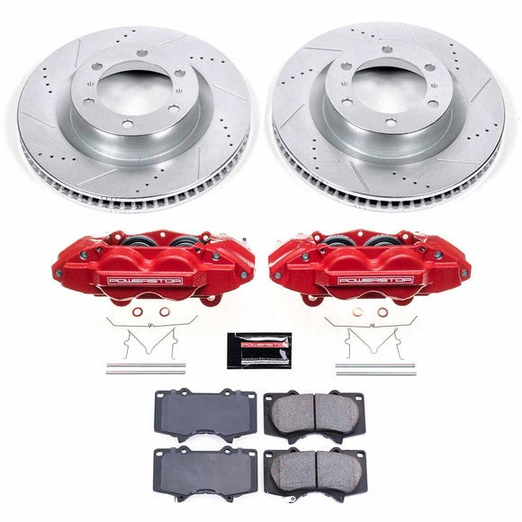 PowerStop Z23 Daily Driver Carbon-Fiber Ceramic Pads Drilled & Slotted Rotor & C