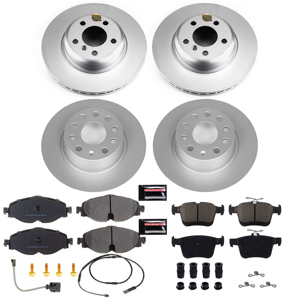 PowerStop Genuine Geomet Coated Rotor and Carbon-Fiber Ceramic Brake Pad Kit