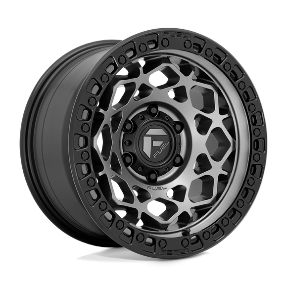 17X9 Fuel D784 Unit Gunmetal With Matte Black Ring 5X127 ET-12 wheel/rim