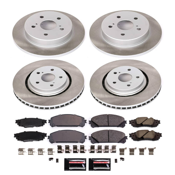 PowerStop Semi-Coated Rotor and Low-Dust Ceramic Brake Pad Kit