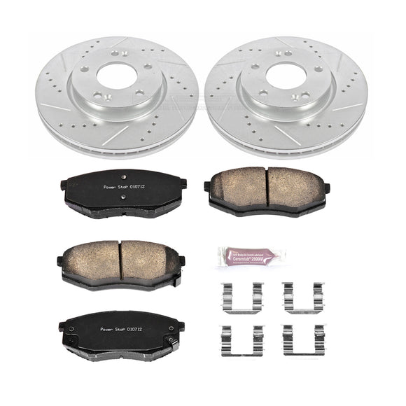 PowerStop Z23 Daily Driver Carbon-Fiber Ceramic Brake Pad and Drilled & Slotted