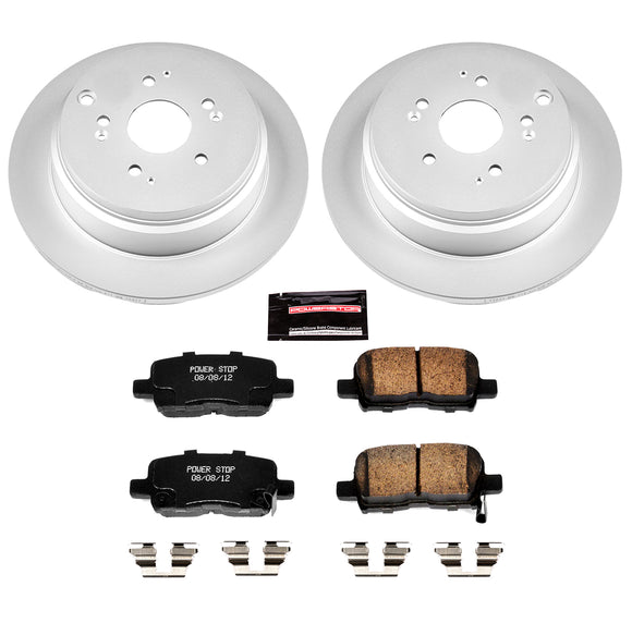 PowerStop Genuine Geomet Coated Rotor and Low-Dust Ceramic Brake Pad Kit