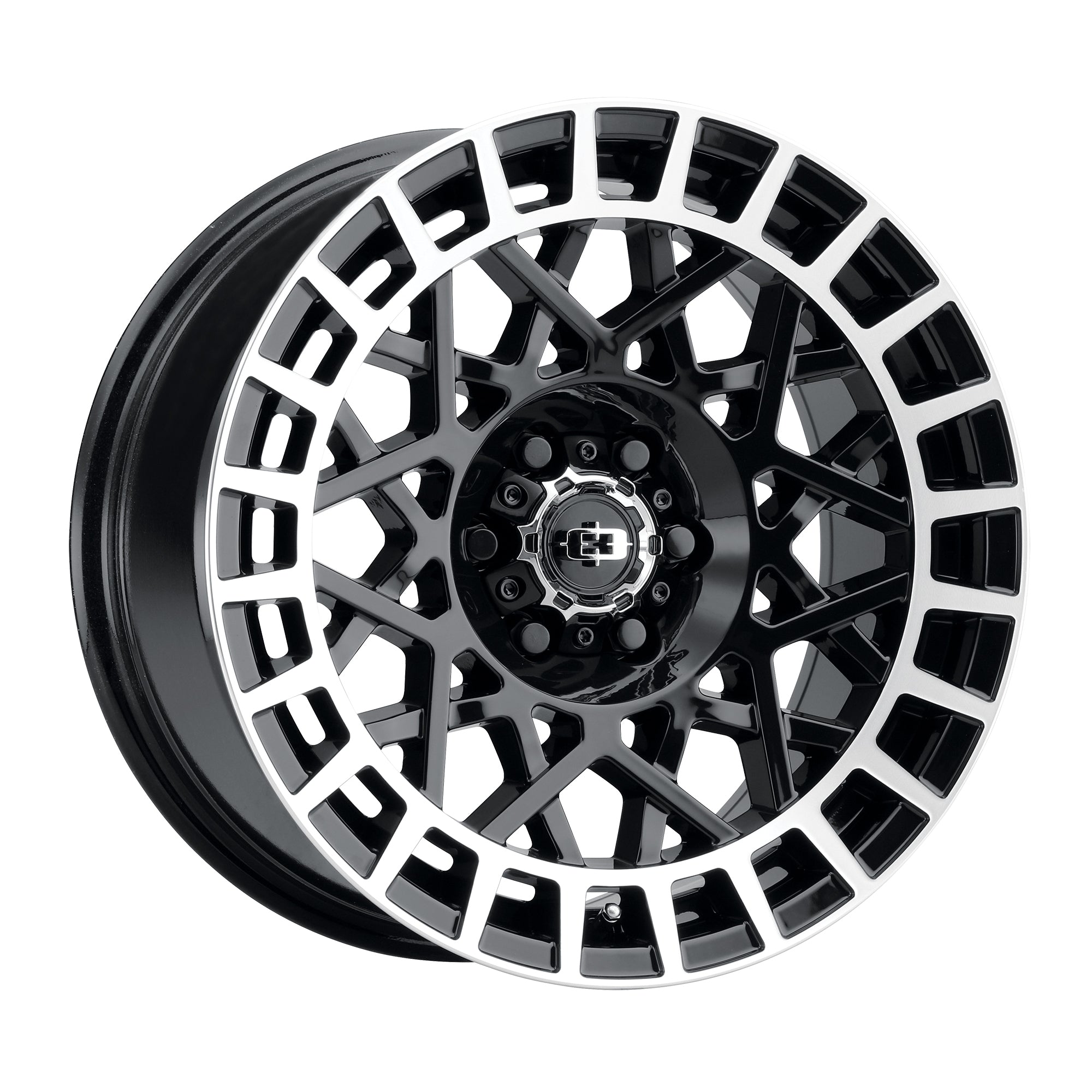 17x8.5 Vision 349 Savage Gloss Blk Machined 5x4.5 (5x114.3) ET-24 wheel/rim