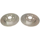 PowerStop Evolution Drilled Slotted Rotors Pair Rear For Toyota Corolla